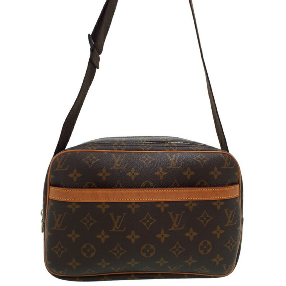 Louis Vuitton Reporter Bag Leather Brown Monogram Shoulder - Picture 2 of 8
